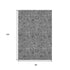 8' X 10' Gray And Charcoal Floral Washable Area Rug With UV Protection