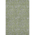 8' X 10' Olive Green And Gray Floral Washable Area Rug With UV Protection