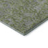 8' X 10' Olive Green And Gray Floral Washable Area Rug With UV Protection