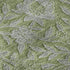 8' X 10' Olive Green And Gray Floral Washable Area Rug With UV Protection