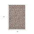 8' X 10' Terra Cotta And Gray Floral Washable Area Rug With UV Protection