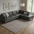 8' X 10' Terra Cotta And Gray Floral Washable Area Rug With UV Protection