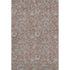 8' X 10' Terra Cotta And Gray Floral Washable Area Rug With UV Protection