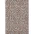 8' X 10' Terra Cotta And Gray Floral Washable Area Rug With UV Protection