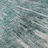 8' Teal Ivory And Gray Abstract Washable Round Rug With UV Protection