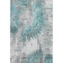 8' X 10' Teal Ivory And Gray Abstract Washable Area Rug With UV Protection