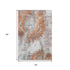 5' X 8' Terra Cotta Ivory And Gray Abstract Washable Area Rug With UV Protection