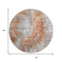 8' Terra Cotta Ivory And Gray Abstract Washable Round Rug With UV Protection