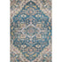 5' X 8' Blue Gold And Rust Floral Medallion Washable Area Rug With UV Protection