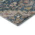 5' X 8' Blue Gold And Rust Floral Medallion Washable Area Rug With UV Protection
