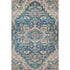 5' X 8' Blue Gold And Rust Floral Medallion Washable Area Rug With UV Protection