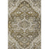 5' X 8' Brown Ivory And Taupe Floral Medallion Washable Area Rug With UV Protection