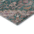 5' X 8' Emerald Beige And Teal Floral Medallion Washable Area Rug With UV Protection