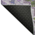 5' X 8' Olive Green Purple And Gray Floral Medallion Washable Area Rug With UV Protection