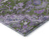 5' X 8' Olive Green Purple And Gray Floral Medallion Washable Area Rug With UV Protection