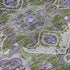 5' X 8' Olive Green Purple And Gray Floral Medallion Washable Area Rug With UV Protection