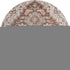 8' Terra Cotta Beige And Gray Floral Medallion Washable Round Rug With UV Protection