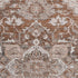 8' Terra Cotta Beige And Gray Floral Medallion Washable Round Rug With UV Protection