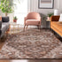 8' X 10' Terra Cotta Beige And Gray Floral Medallion Washable Area Rug With UV Protection
