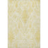 5' X 8' Gold And Ivory Moroccan Washable Area Rug With UV Protection