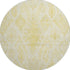 8' Gold And Ivory Moroccan Washable Round Rug With UV Protection