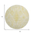 8' Gold And Ivory Moroccan Washable Round Rug With UV Protection