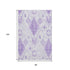 8' X 10' Purple And Ivory Moroccan Washable Area Rug With UV Protection
