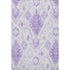 8' X 10' Purple And Ivory Moroccan Washable Area Rug With UV Protection