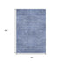 5' X 8' Blue And Gray Geometric Washable Area Rug With UV Protection