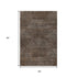 5' X 8' Brown And Taupe Geometric Washable Area Rug With UV Protection