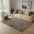 5' X 8' Brown And Taupe Geometric Washable Area Rug With UV Protection