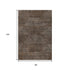 8' X 10' Brown And Taupe Geometric Washable Area Rug With UV Protection