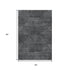 5' X 8' Charcoal And Silver Geometric Washable Area Rug With UV Protection