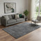5' X 8' Charcoal And Silver Geometric Washable Area Rug With UV Protection