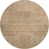 8' Copper And Brown Geometric Washable Round Rug With UV Protection