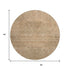 8' Copper And Brown Geometric Washable Round Rug With UV Protection