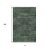 5' X 8' Fern Green And Emerald Geometric Washable Area Rug With UV Protection