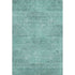 9' X 12' Teal And Gray Geometric Washable Area Rug With UV Protection