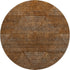 8' Terra Cotta Beige And Gray Geometric Washable Round Rug With UV Protection