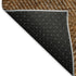 8' Terra Cotta Beige And Gray Geometric Washable Round Rug With UV Protection