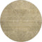 8' Wheat And Beige Geometric Washable Round Rug With UV Protection