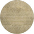 8' Wheat And Beige Geometric Washable Round Rug With UV Protection
