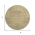 8' Wheat And Beige Geometric Washable Round Rug With UV Protection
