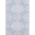 9' X 12' Blue And Ivory Floral Washable Area Rug With UV Protection