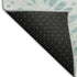5' X 8' Teal And Ivory Floral Washable Area Rug With UV Protection