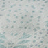 8' Teal And Ivory Floral Washable Round Rug With UV Protection