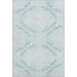 8' X 10' Teal And Ivory Floral Washable Area Rug With UV Protection