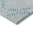 8' X 10' Teal And Ivory Floral Washable Area Rug With UV Protection