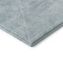 8' Teal And Ivory Geometric Washable Round Rug With UV Protection