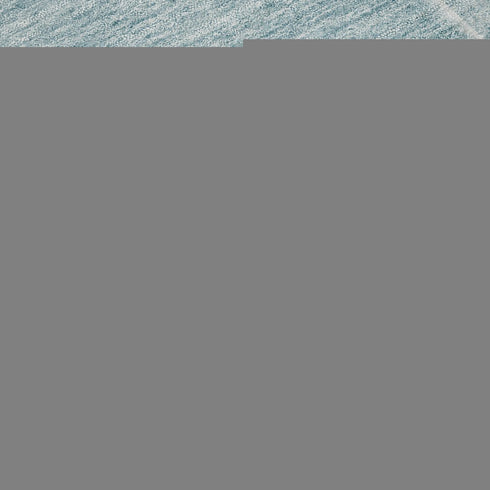 8' Teal And Ivory Geometric Washable Round Rug With UV Protection